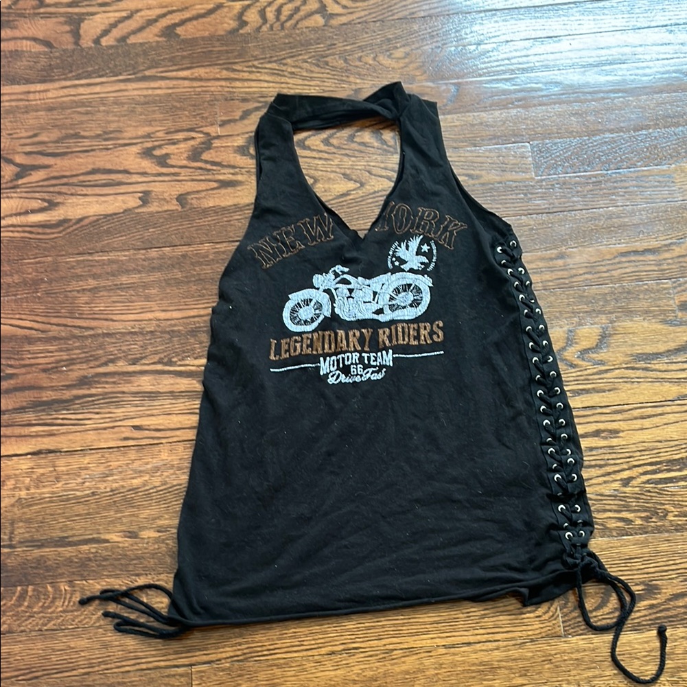 Black Bead Black Sleeveless Tank Top Dress With Graphic Cut Out